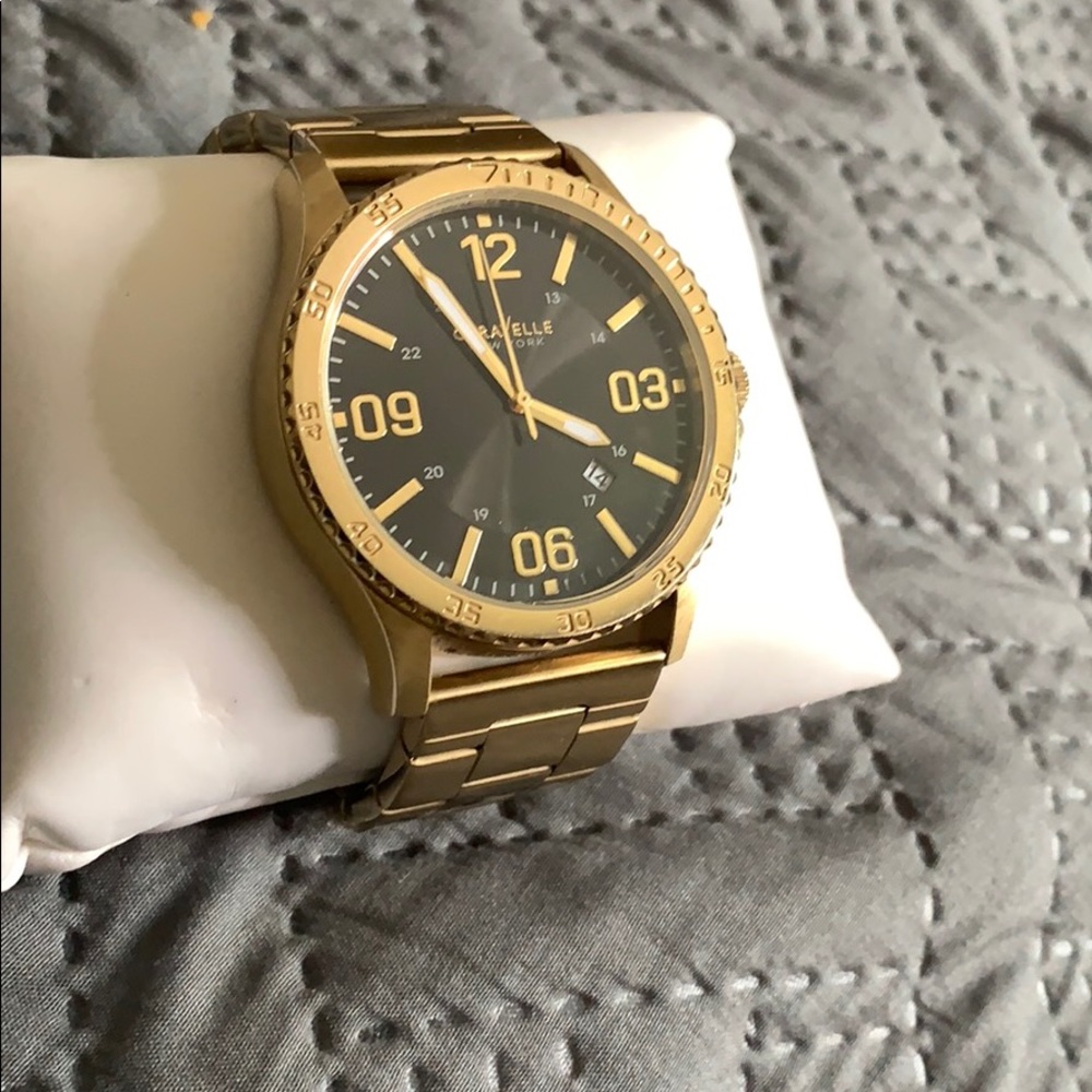 Gold caravelle New York watch.
